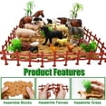 thumbnail image 4 of 53 PCS Realistic Farm Animal Figurines, Plastic Farm Toy Set with Fences & Building Blocks, Educational Playset for Toddlers & Kids, 4 of 6