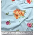 thumbnail image 1 of Soimoi polyester Crepe Fabric Flower & Leaves Watercolor Decor Fabric Printed Yard 52 Inch Wide, 1 of 3