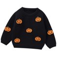 thumbnail image 2 of Bnwani Halloween Long Sleeve Toddler Shirt Black Crew Neck Tops, 2 of 9