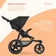 thumbnail image 4 of Hauck Runner 2 Compact Foldable Tricycle Jogger Buggy Stroller Pushchair with Height-Adjustable Handle, Large Pneumatic Wheels, & UPF 50 Canopy, Black, 4 of 5