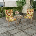 thumbnail image 2 of Jordan Manufacturing 44" x 22" Beachcrest Poppy Red Floral Rectangular Outdoor Chair Cushion with Ties and Hanger Loop, 2 of 13