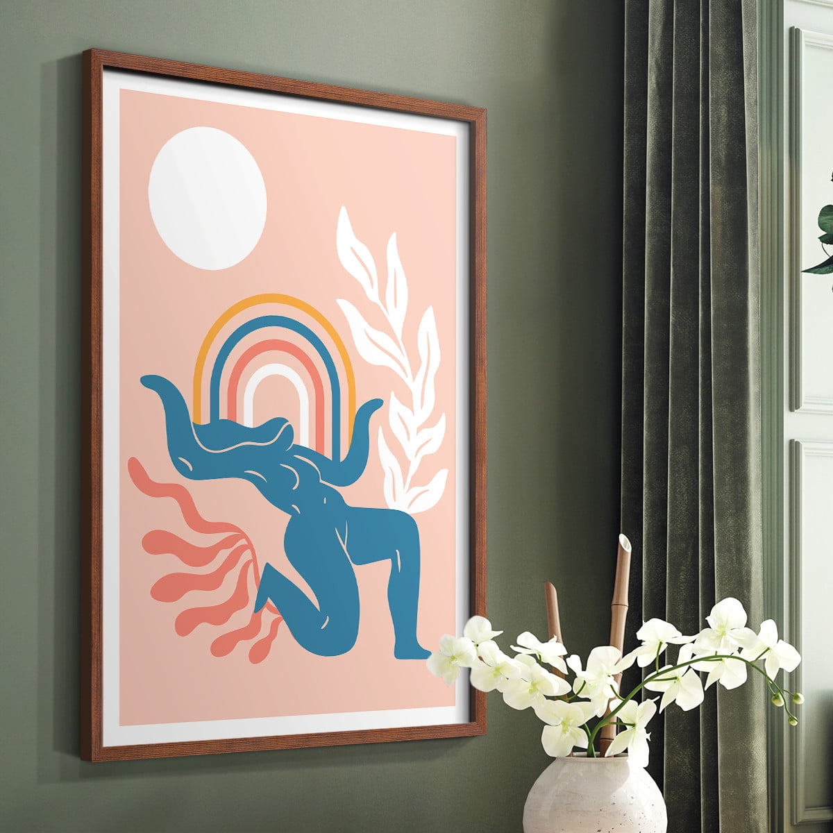 Matisse CCCXIX in Brown Solid Wood 8 x 10 Framed Print