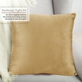 thumbnail image 2 of Nestl Velvet Throw Pillow Covers Solid Square Soft Decorative Pillow Cover for Sofa, 22" x 22", Gold, Pack of 2, 2 of 8
