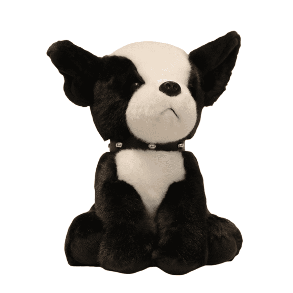 Cute Boston Bulldog Stuffed Animal - Simulation Pet Plush Toy Kid's Bedroom Decor Gift -8.3 Inches