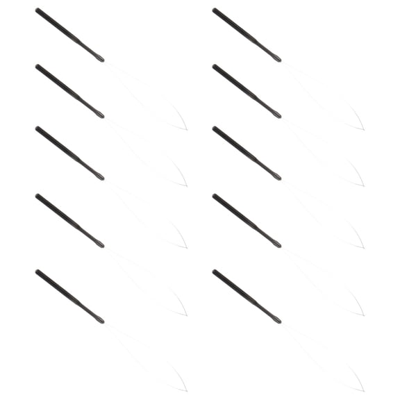 Supvox 10Pcs Hair Threader Tool for Knitting Black Loop Threader with Sturdy Plastic Handle