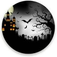 thumbnail image 2 of FREEAMG Halloween Bat Moon Coasters for Drinks Set of 2, Absorbent Ceramic Drink Coaster with Cork Base for Wooden Coffee Table, Cool Housewarming Gift for Home Decor, 2 of 5