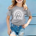 thumbnail image 2 of Utlike Girls T-Shirt Fashion Casual Breathable Printed Round Neck T Shirt Size 4 Years-5 Years Grey, 2 of 4