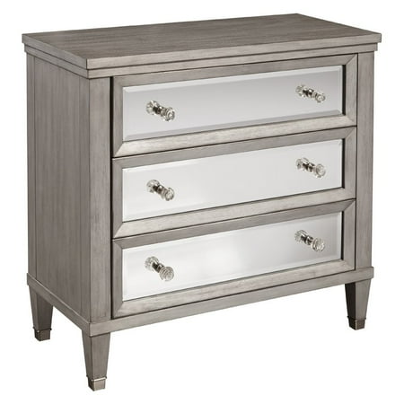 Home Fare Modern Three Drawer Mirrored Front Chest Walmart Canada