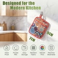 thumbnail image 2 of 2 Pcs Pot Holders with Pocket Cotton Pot Holder Oven Mitts for Kitchen Baking Cooking,Intricate Floral Mandala Pattern, 2 of 5