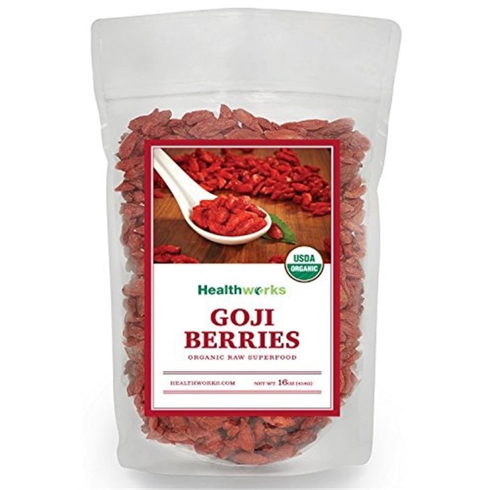 Healthworks USDA Organic 100 Raw Goji Berries 1 lb