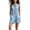 A375-Sky Blue, variant on Women's Casual Short Romper Stand Collar Sleeveless Half Button with Placket Casual Summer Daily Jumpsuit