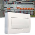 thumbnail image 3 of Caja De Protección De Circuito Eléctrico, Caja Inferior De Acero Inoxidable Caja De Distribución De 12 Montaje En Superficie Fácil De Mantener Con Riel DIN Para Taller, 3 of 7