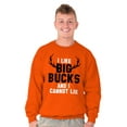 thumbnail image 5 of I Like Big Bucks Funny Hunting Men's Crewneck Sweatshirt Brisco Brands M, 5 of 5