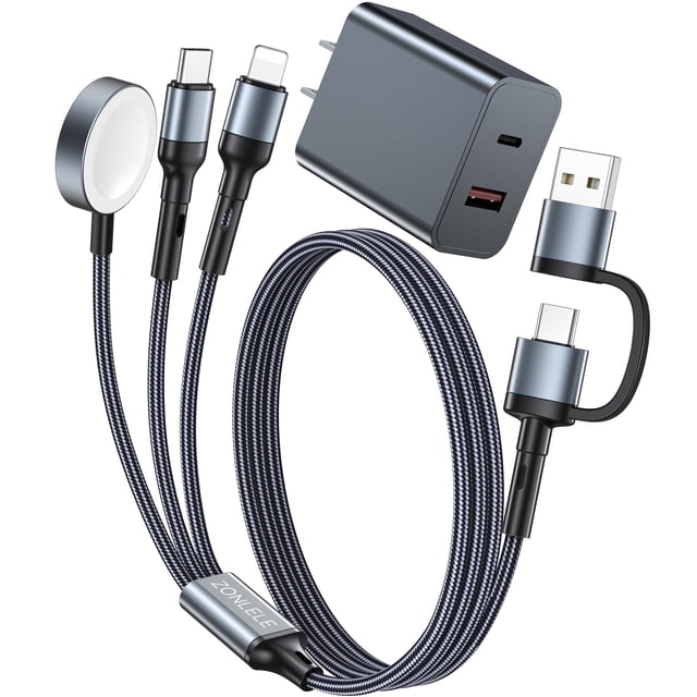 Cable de carga ZONLELE USB C de carga rápida para iPhone y reloj