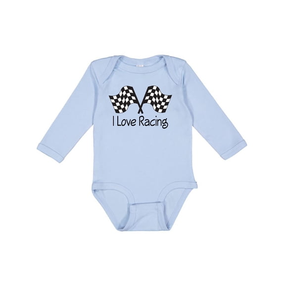 Inktastic I Love Racing Boys or Girls Long Sleeve Baby Bodysuit