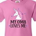 thumbnail image 4 of Inktastic My Oma Loves Me Girl Unicorn Youth T-Shirt, 4 of 5