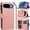 Rose Gold, variant on For Google Pixel 11 / 11 Pro Luxury Wallet Card ID Zipper Money Holder Case Cover - Rose Gold