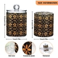 thumbnail image 5 of Yayeee 4 Pack Qtip Holder Bathroom Cotton Swab Canister with Lid Clear Dispenser Set, Classic Floral, 5 of 6