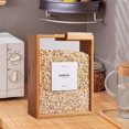 thumbnail image 3 of Wooden Cereal Storage Box, Wood Acrylic Rice Dispense, Clear Moistureproof Rice Storage Container with Slide Lid, Bamboo Dispenser, for Kitchen Organization Cereal (1 PC), 3 of 8