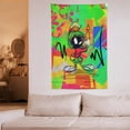 thumbnail image 6 of Looney Tunes Marvin The Martian Wall Tapestry Cartoon Poster Wall Hanging Tapestry for College Dorm Living Room Bedroom Decoration 40"x60", 6 of 8
