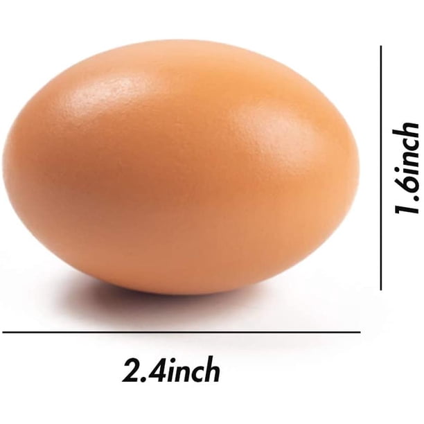 SOIMISS 8 Huevos Falsos De Madera – 6 Cm, Lisos, Para Manualidades Y Decoración De Pascua, Vívidos Y Reutilizables