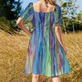 thumbnail image 4 of Árbol de eucalipto arcoíris-vestido hawaiano de manga corta vestidos para mujer trajes de playa para mujer vestido de mujer, 4 of 7