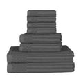 thumbnail image 3 of Luxurious Soft Cotton 8-Piece Towel Set, Charcoal by Blue Nile Mills, 3 of 9