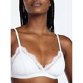 thumbnail image 3 of Joyspun Women's Bridal Lace and Satin Triangle Bralette, Sizes XS-XXXL, 3 of 4