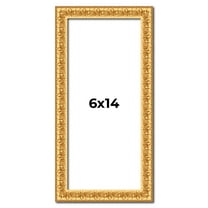 6x14 Frame Gold Real Wood Picture Frame Width 1 inches | Interior Frame Depth 0.5 inches | Edwina