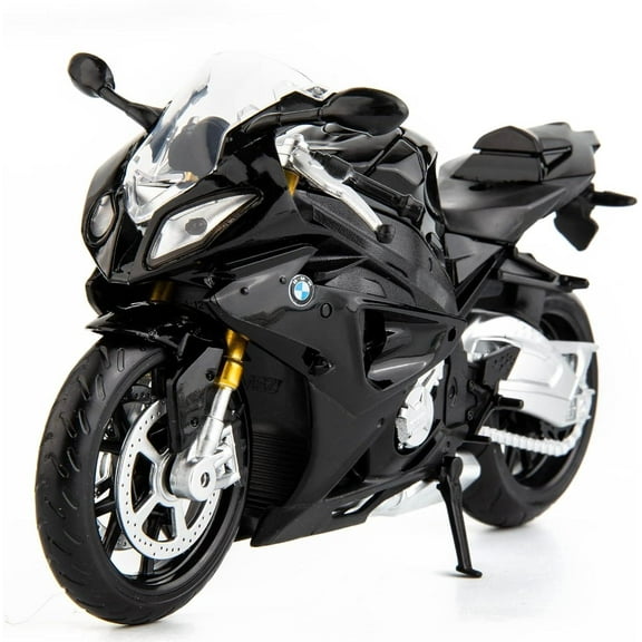 CHUNYAN 1/12 Compatible for BMW S1000 Motorcycle Toy,Collector Motorcycle Modle with Display Stand,Toy Motorcycles for 3-9 Year Old Boys Black