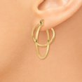 thumbnail image 3 of Auriga 14k Yellow Gold Fashion Circle Hoop Earrings for Women(L-24mm, W-18mm), 3 of 6