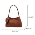thumbnail image 2 of MDUKONU Suede Shoulder Bag for Women, Leather Handbags Tote Bag, Elegant Clutch Top Handle Satchel Purse Work Travel, 2 of 3