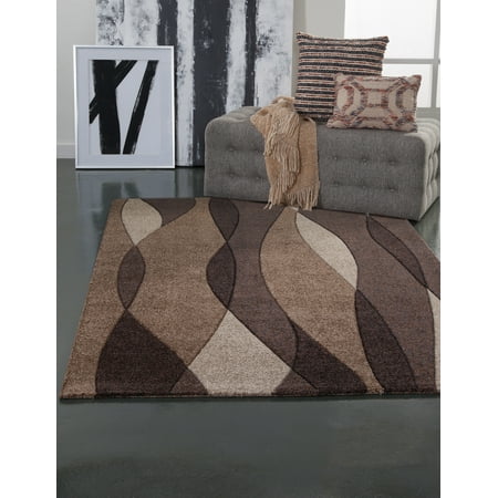 Sadler Beige Brown Chocolate Area Rug