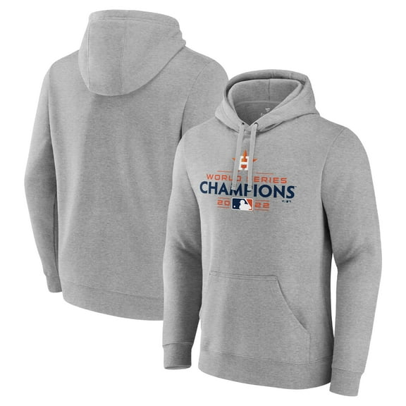 Men's Fanatics Heather Gray Houston Astros 2022 World Series Champions Logo Pullover Sweatshirt