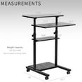 Mobile Height Adjustable Stand Up Desk with Computer Workstation
