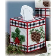 Mary Maxim Cottage Tissue Box Cover Plastic Canvas Kit - Walmart.com