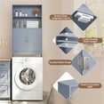 thumbnail image 4 of Topeakmart Over-the-Toilet Storage w/ Cabinet & 2 Open Shelves, Gray, 4 of 7