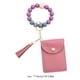 thumbnail image 3 of Cartera de cuero sintético, tarjetero, llavero, organizador y almacenamiento, pulsera de cuentas de silicona, tarjetero de color liso, llavero, billetera de cuero con flecos, compartimento para varias, 3 of 6