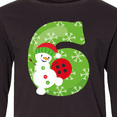 thumbnail image 4 of Inktastic Christmas Birthday, 6th Birthday, Cute Snowman, Carrot Nose Long Sleeve Youth T-Shirt, 4 of 5