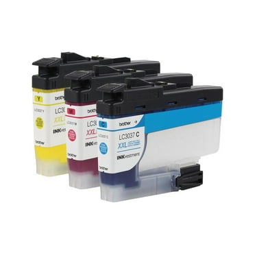 Brother Genuine LC30373PKS 3-Pack, Super High-yield INKvestment Tank Ink Cartridges; Includes 1 Cartridge each of Cyan, Magenta & Yellow Ink, Page Yield Up To 1,500 Pages/Cartridge, LC3037