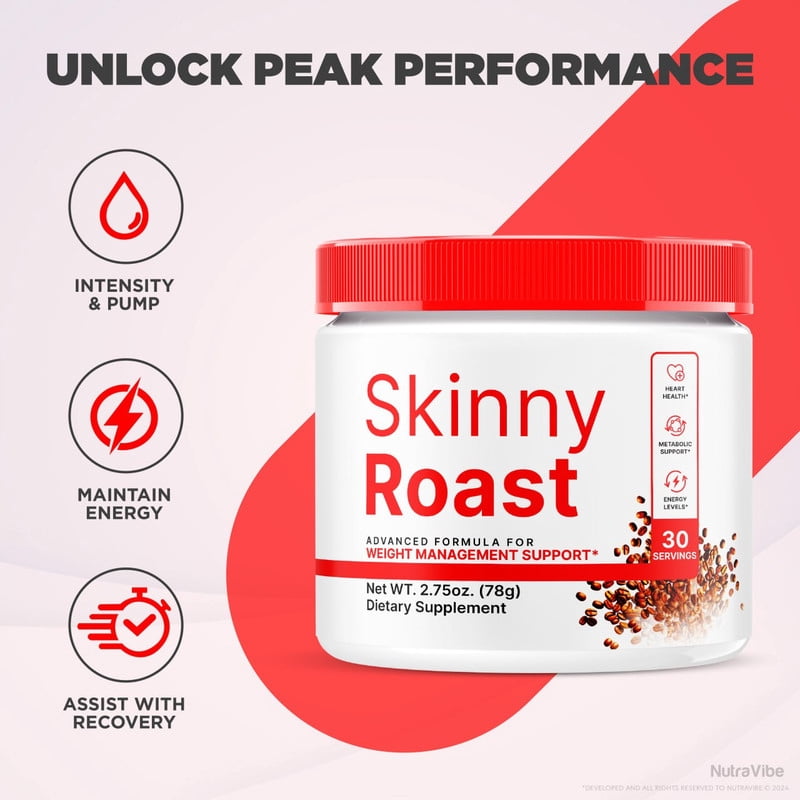 (2 Pack) Skinny Roast Powder - Naturally Supports Active Lifestyle and Fitness, Premium Supplement For Lasting Energy & Health, SkinnyRoast Coffee Detox Formula, Official Review (120 Servings)