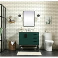 thumbnail image 6 of Elegant Decor Eugene 36" Aluminum MDF Single Bathroom Vanity in Green, 6 of 8