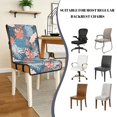 thumbnail image 5 of TSOVTHRID Monstera Palm Leaf Print Quilted Dining Chair Covers, Stretch Removable Chair Cushion Slipcovers with Elastic Band, Seat Covers for Dining Room, Kitchen, Set of 2, 5 of 7