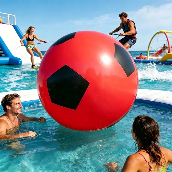 ShaoXinWan Large Inflatable Outdoor Play Ball,Multi Pattern Water Floating Beach Ball,Reusable Play Accessory for Pool,Beach,Backyard Water Activities