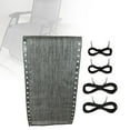 thumbnail image 6 of figatia Folding Lounge Chair Cloth with Elastic Replacement Cords Breathable Universal Chair Accessories for Poolside Patio Recliners Gray, 6 of 8