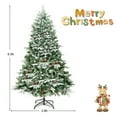 thumbnail image 2 of Gymax 6.5FT Pre-lit Pine Christmas Tree Snow Flocked Decoration Tree w/ LED Lights, 2 of 10