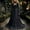 Black, variant on Women's Halloween Dress Long Sleeve V Neck Gothic Print Maxi Dress Skeleton Rose A-Line Flowy Party Dress XS-5XL