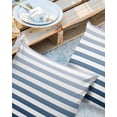 thumbnail image 2 of Pack of 2 Outdoor Pillow Covers, Blue Stripe Gradient Waterproof Square Throw Pillowcase Cushion Decorative Pillow Covers for Couch Patio Tent, 26x26 in, 2 of 6