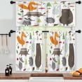 thumbnail image 3 of LALILO Kitchen Curtains and Valances Set of 3 36" Forest Window Treatment Tiers for Window Decor, 3 of 5