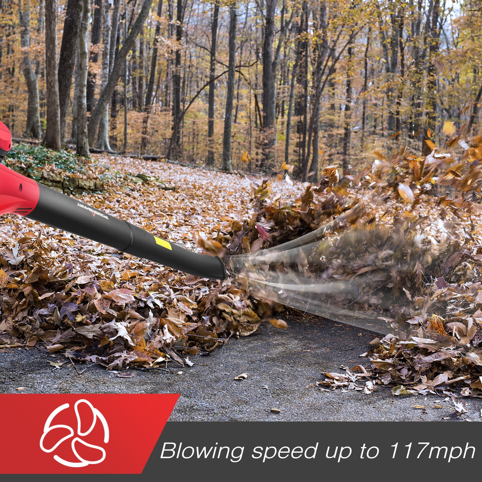 PowerSmart Brand New 20V Cordless Handheld Garden Leaf Blower with Two 2.0Ah Batteries and Charger